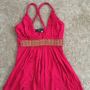 Sky Tops - Sky Brand Red Gold Chain Waist Band Top Size XS Sky Tops - Sky Brand Red Gold Chain Waist Band Top Size XS